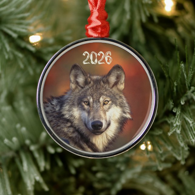 Enfeite de Lobo Cinzento (Árvore)