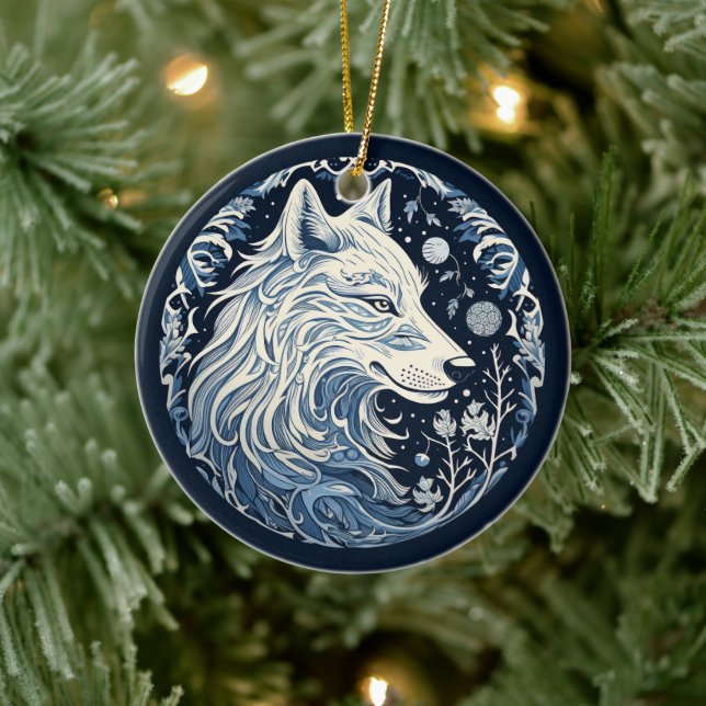 Enfeite de Lobo Nórdico (Árvore)
