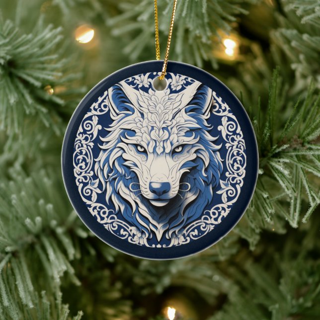 Enfeite de Lobo Nórdico (Árvore)