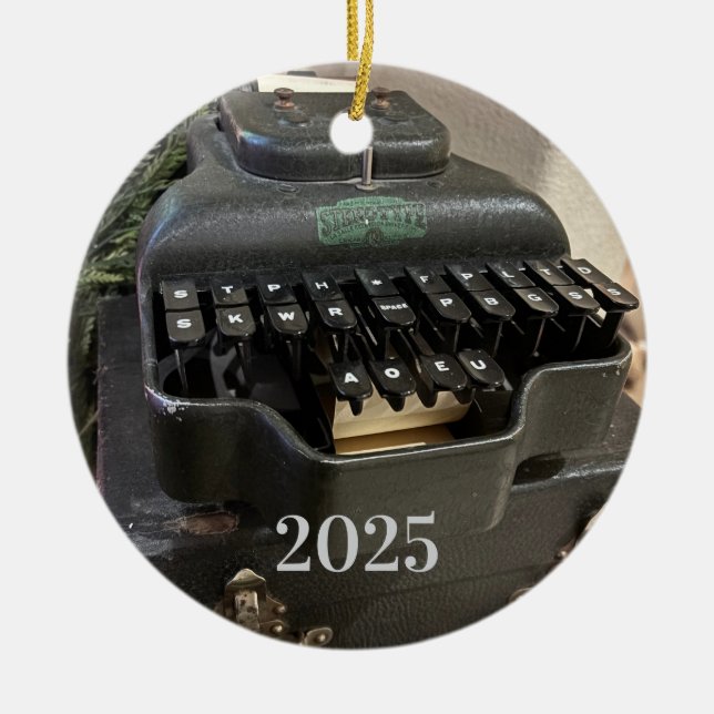 Enfeite de Máquina de Estenografia (Frente)