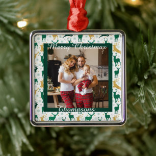 Enfeite de metal com foto personalizada