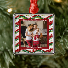 Enfeite de metal com foto personalizada