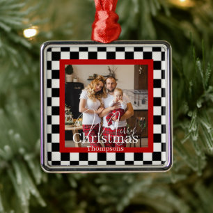Enfeite de metal com foto personalizada