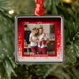 Enfeite de metal com foto personalizada
