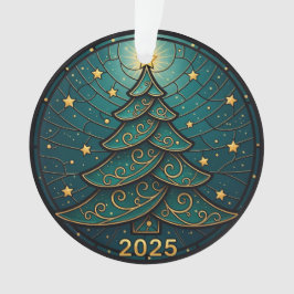 Enfeite de Natal 2025 Vidro Falso Manchado Eff. 2