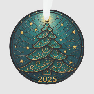 Enfeite de Natal 2025 Vidro Falso Manchado Eff. 2