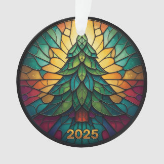 Enfeite de Natal 2025 Vidro Manchado Falso Ef. 1
