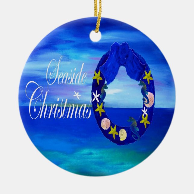 Enfeite de Natal à beira-mar costeira (Frente)