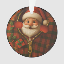 Enfeite de Natal Aconchegante Santa Peekaboo