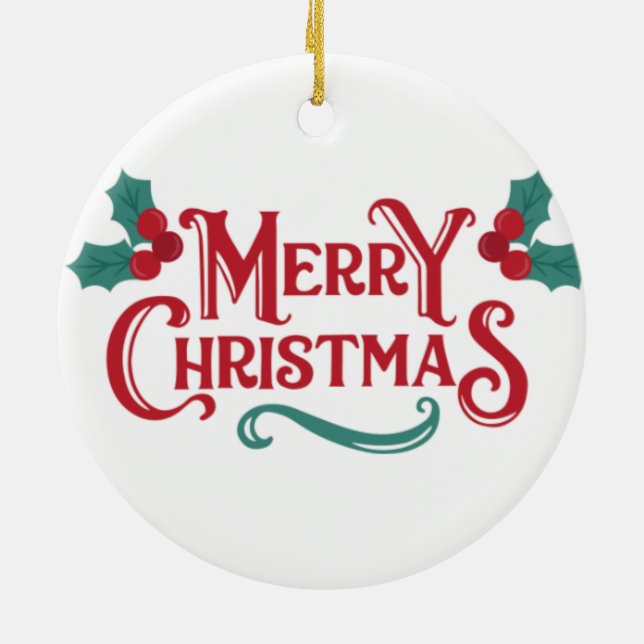Enfeite de Natal Alegre | Lembrança Personalizada  (Traseira)