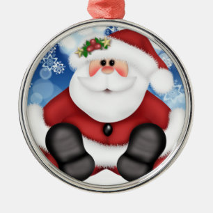 Enfeite de Natal Alegre Papai Noel Fofo
