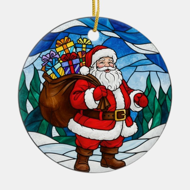 Enfeite de Natal Árvores de Pinheiro Presentes Pap (Frente)