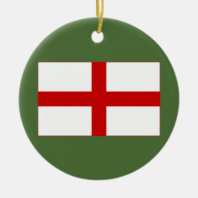 Enfeite de Natal Bandeira da Inglaterra (Frente)