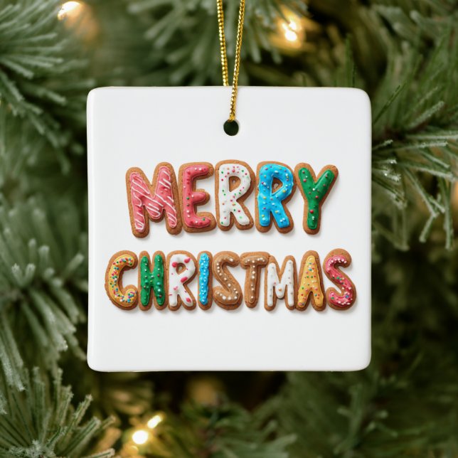 Enfeite de Natal Biscoitos Glasados Feliz Natal (Árvore)