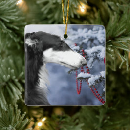 Enfeite de Natal Borzoi