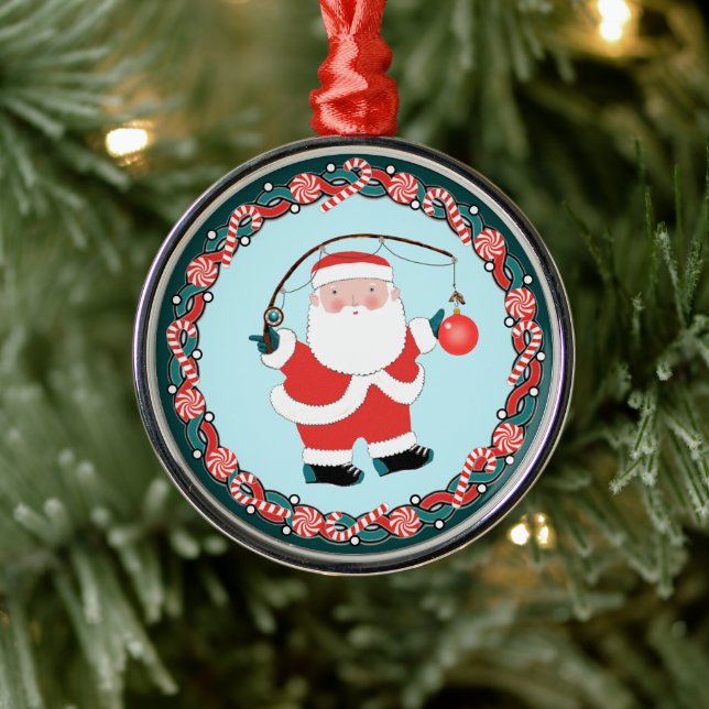 Enfeite de Natal Cerâmico de Pesca (Árvore)