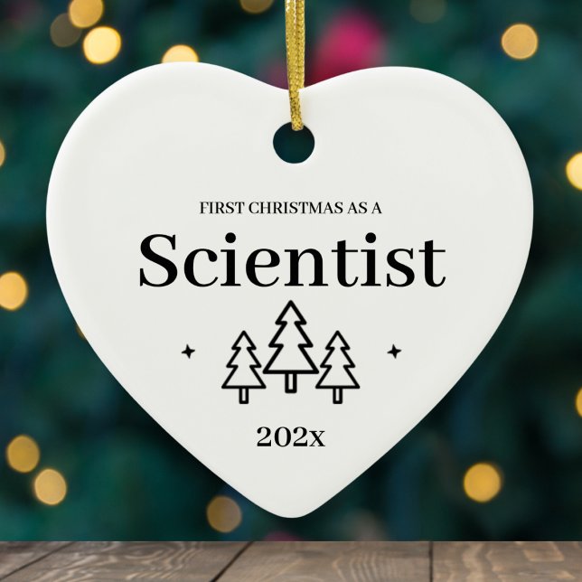 Enfeite de Natal Cientista 2026 (Scientist New Job First Christmas Ornament
)
