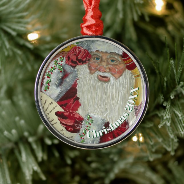 Enfeite de Natal Clássico Premium do Papai Noel -  (Árvore)