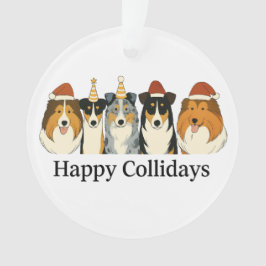 Enfeite de Natal Collie