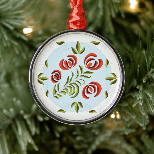 Enfeite de Natal com Arte Folclórica Húngara (Árvore)