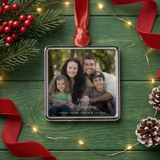Enfeite de Natal com Foto da Família (Criador carregado)
