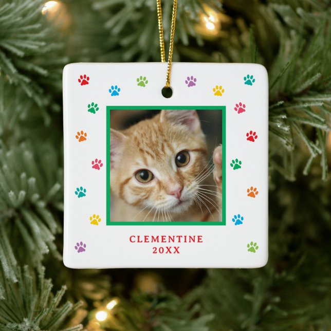 Enfeite de Natal com Foto de Animal de Estimação P (Árvore)