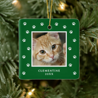 Enfeite de Natal com Foto do Animal de Estimação c