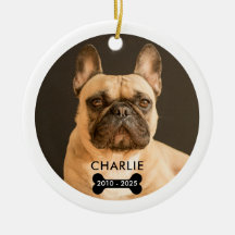 Enfeite de Natal com Foto e Código QR de Memorial 