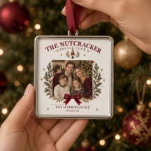 Enfeite de Natal com Foto Personalizada da Família