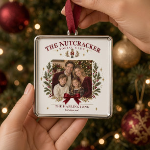 Enfeite de Natal com Foto Personalizada da Família