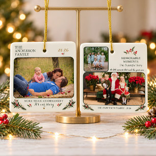 Enfeite de Natal com Foto Personalizada da Família