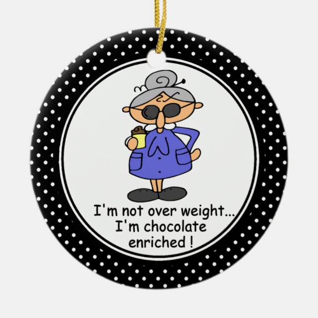 Enfeite de Natal com Humor de Dieta Engraçado (Frente)