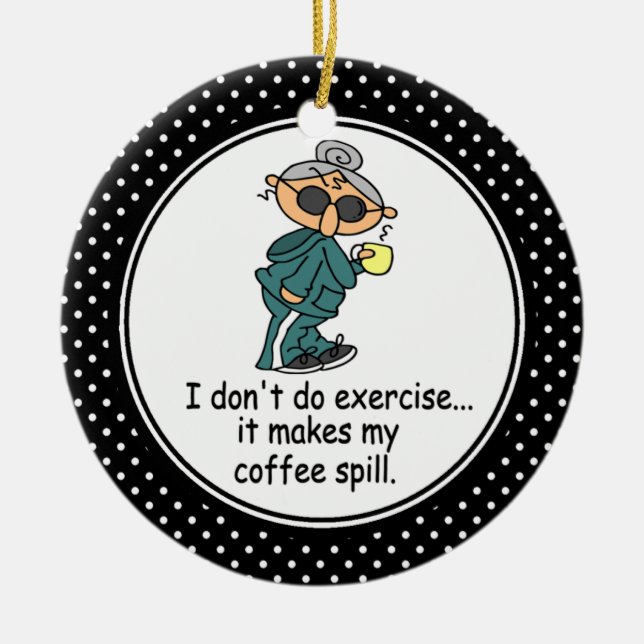 Enfeite de Natal com Humor de Dieta Engraçado (Frente)