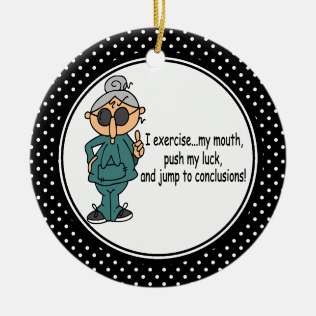 Enfeite de Natal com Humor de Dieta Engraçado (Frente)