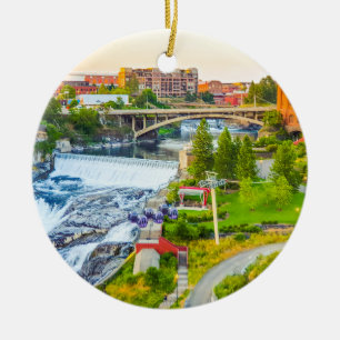 Enfeite de Natal da Árvore de Natal de Spokane Fal