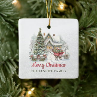 Enfeite de Natal da Família Cottage de Contos de F