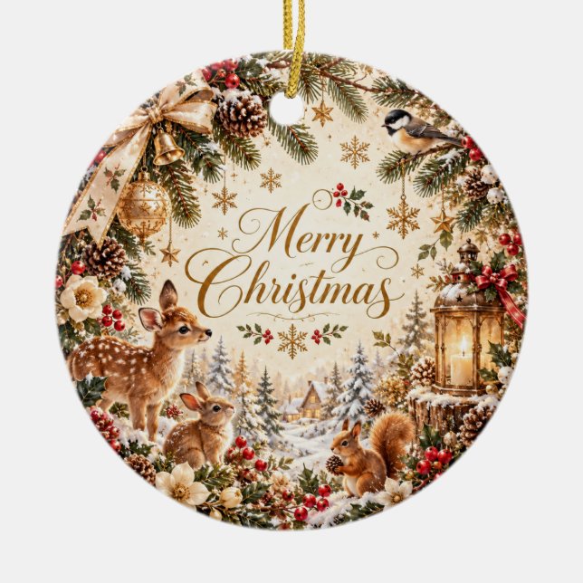 Enfeite de Natal da Floresta (Frente)