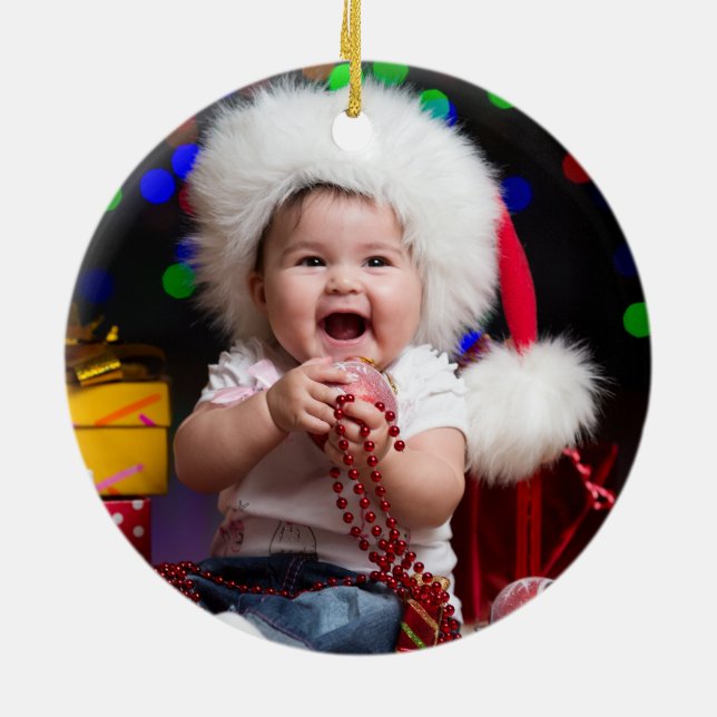 Enfeite de Natal da Primeira Foto do Bebê (Traseira)