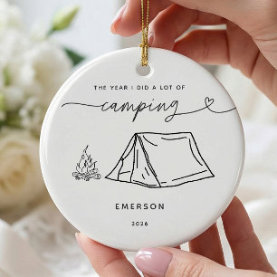 Enfeite de Natal de Acampamento Personalizado