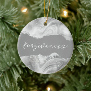 Enfeite de Natal de Ágata Inspirador de Perdão