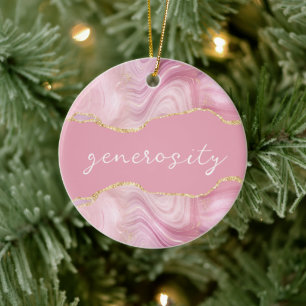 Enfeite de Natal de Ágata Inspirador Generosidade