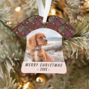 Enfeite de Natal de Arte de Linha Única Vermelha p