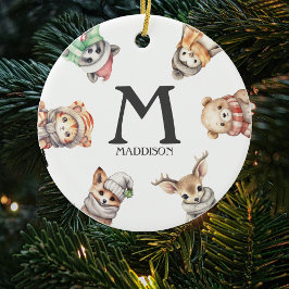 Enfeite de Natal de Árvore de Natal com Monograma