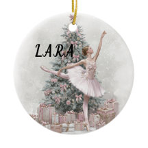 Enfeite de Natal de Bailarina – Adicione Seu Nome