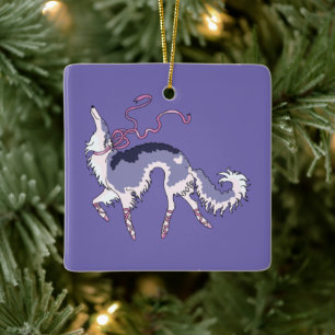 Enfeite de Natal de Ballet Borzoi
