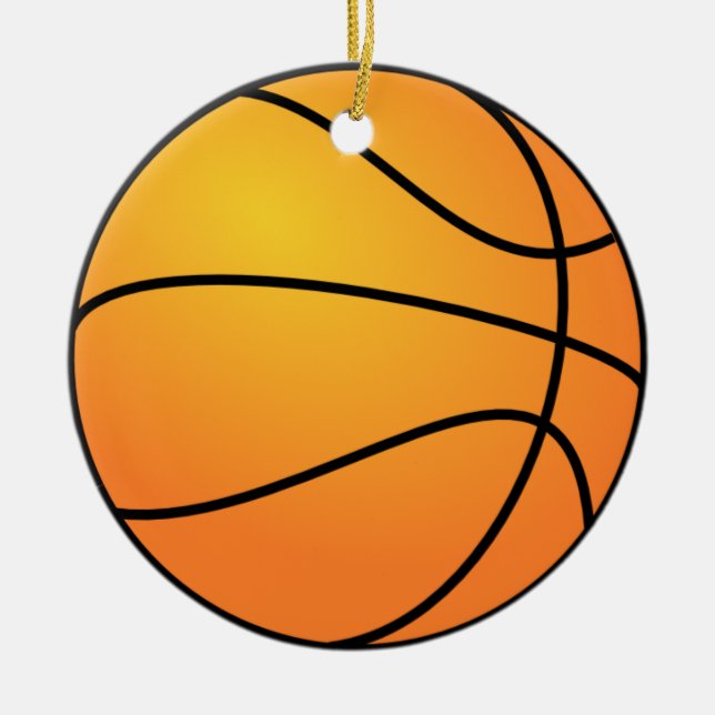 Enfeite de Natal de Basquetebol (Frente)