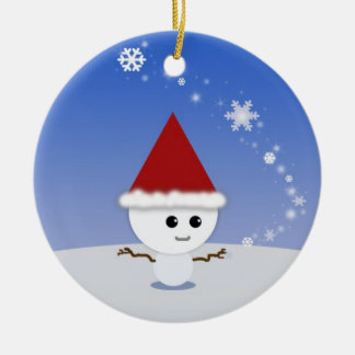 Enfeite de Natal de Boneco de Neve Feliz