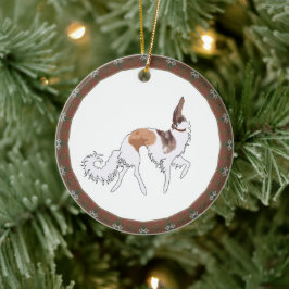 Enfeite de Natal de Borzoi Dançando em Sable