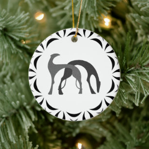 Enfeite de Natal de Borzoi Hound