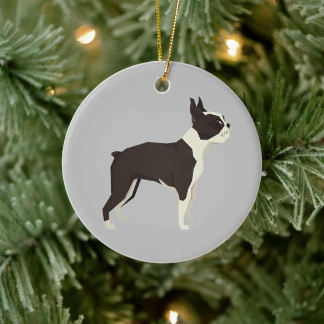 Enfeite de Natal de Boston Terrier (Árvore)